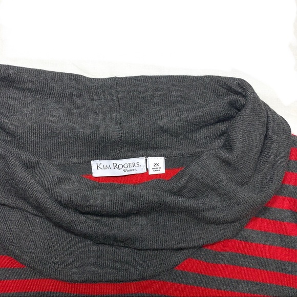 Kim Rogers Cowl Neck Sweater Size 2X - Picture 3 of 13